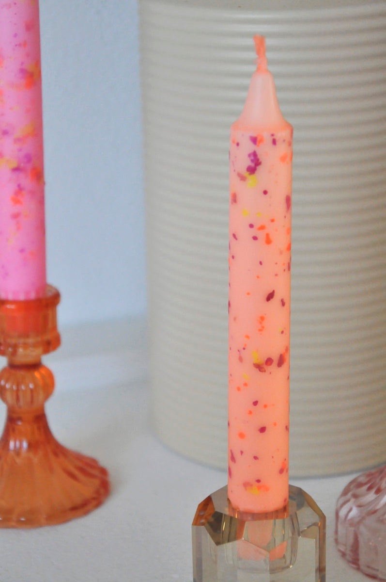 Diner Kaars Confetti - Set of 3