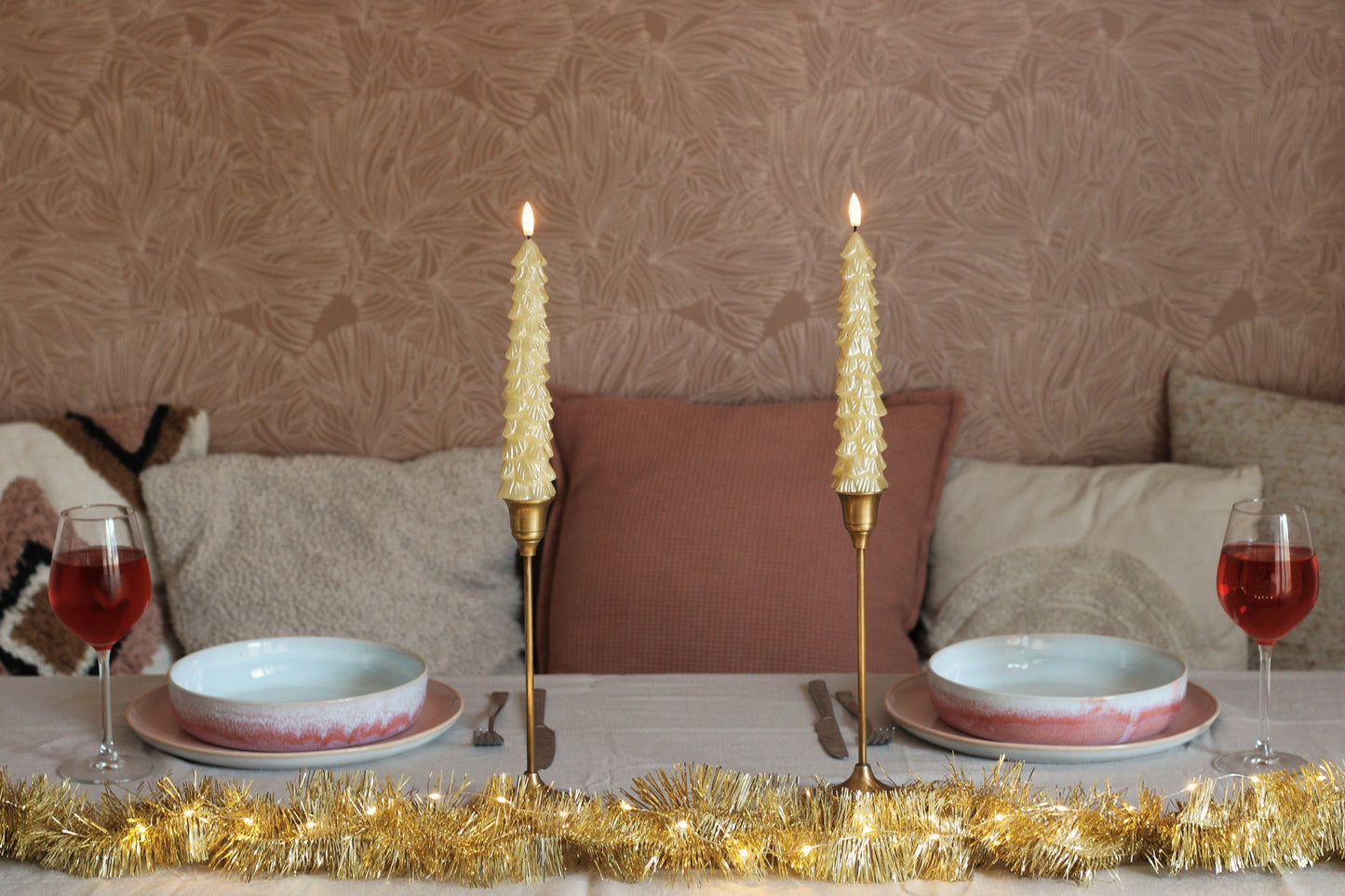 LED X-Mas Tree Candle Gold RC - Set of 2 - editie 2025