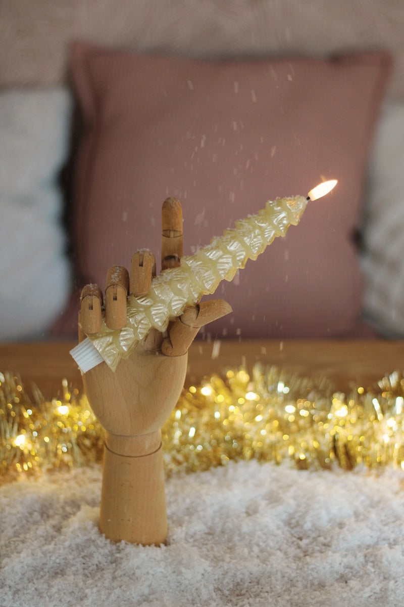 LED X-Mas Tree Candle Gold RC - Set of 2 - editie 2025