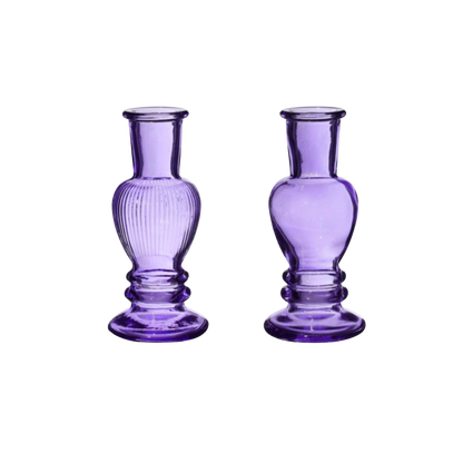 Candle Holder / Vase Venice Purple - Set of 2