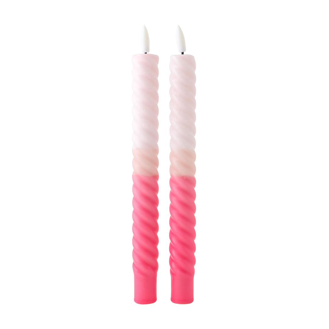 LED Swirl Candle Amour Toujours - Set of 2