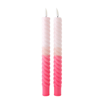 LED Swirl Candle Amour Toujours RC - Set of 2